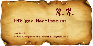 Móger Narcisszusz névjegykártya